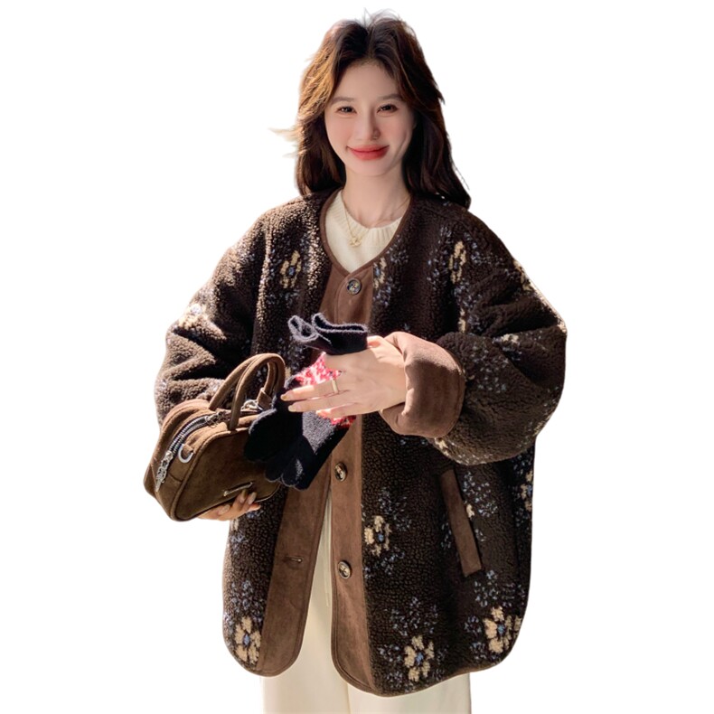 【新款】皮毛一体外套配围巾2C115-2366-P215-K328,女装棉衣/棉服,2C115