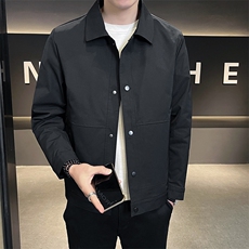 WT1906-P75秋季翻领夹克男士简约上班潮流休闲衬衫领外套，男装夹克，星座703-1
