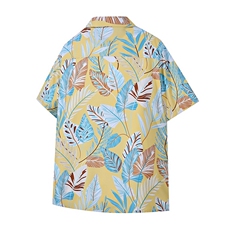 大码花衬衫男短袖夏季痞帅休闲上衣服外套翻领衬衣A012/824P35，男装衬衫，电商A012