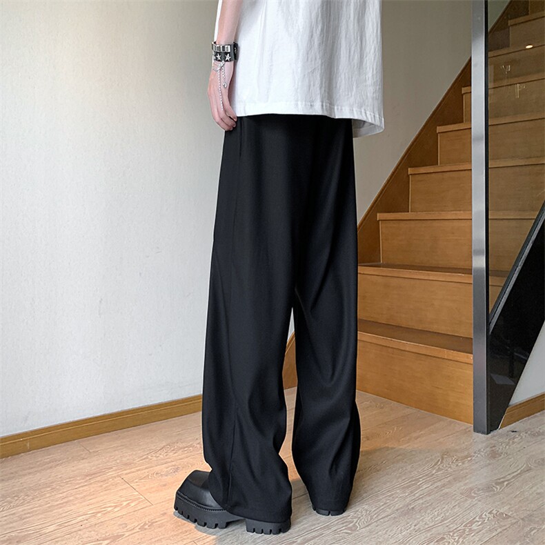 现货高品质冰丝纽扣直筒垂感阔腿西裤DSA059-ZK7920-P60控78,男装西裤,电商A059