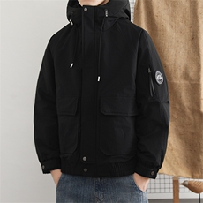 羽绒服2025秋冬季外套男潮流休闲百搭工装外套高端白鸭绒，男装羽绒服，星座914