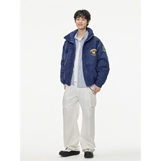 2025冬季美式潮牌立领保暖羽绒服男潮牌休闲宽松羽绒服外套，男装羽绒服，电商A234