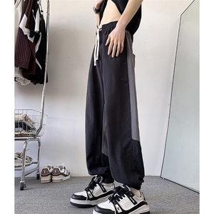 8XL-M 束脚运动裤男士宽松百搭潮拼接休闲卫裤加肥加大码K969p35图片