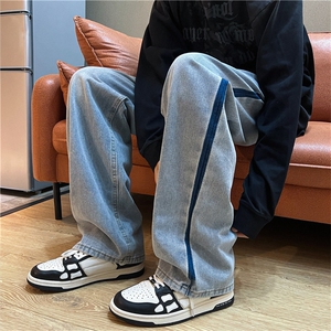 开春新品美式高街牛仔裤休闲裤直筒潮男长裤N01621-P43图片