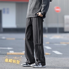 港风机能冲锋裤户外百搭高街拖地裤K710常规特批39加绒特批43，男装休闲裤，星座718-1
