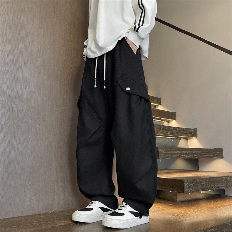 2025新款休闲工装阔腿裤男式百搭户外运动裤-K3033-P43，男装工装外套，星座1105-2