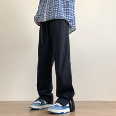 港风秋冬工装裤三条杠开叉拖地宽松休闲伞兵裤男K23321-P50控68，男装工装外套，星座717