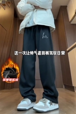 薄款改加绒特批P35无差价冬抖音保暖大码阔腿裤男K1958J加绒，男装休闲裤，电商A001