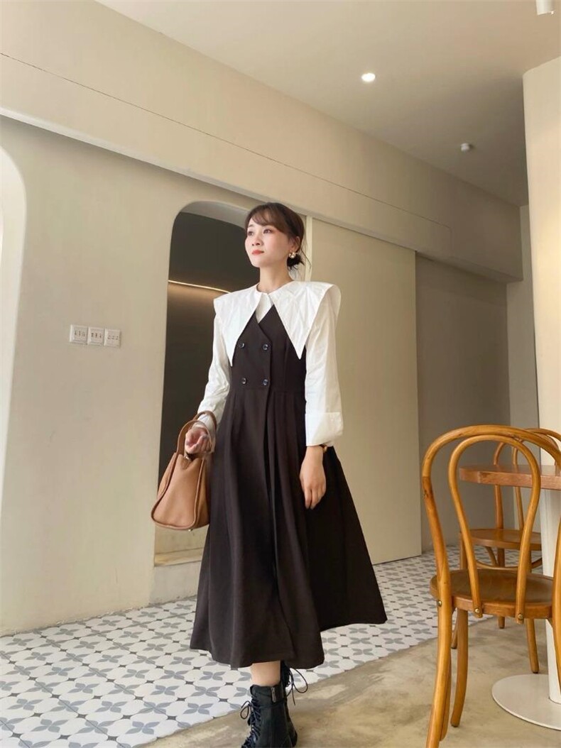 大翻领背心裙两件套，女装背心吊带，Balance Studio