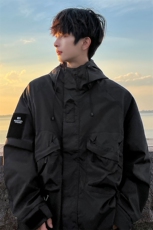 8XL-M特大码冲锋衣防水宽松工装风男夹克外套JK1306P90控118，男装夹克，电商D206-1