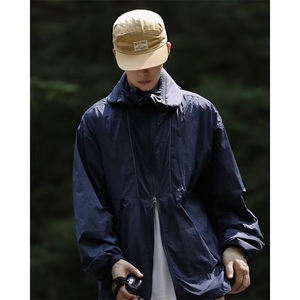山系连帽外套男士春秋季户外登山休闲夹克防水工装冲锋衣 F001图片