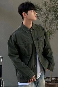 现货！春装牛仔夹克男宽松水洗牛仔外套大码牛仔815-4-JK132P100图片