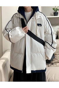棉服男冬季港风假两件连帽休闲宽松学生棉服MD8888-P90(抖音勿上图片