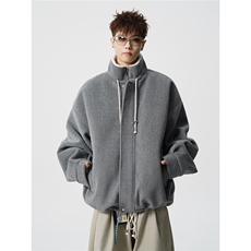 抽绳立领呢子羊羔绒内胆棉衣宽松加厚保暖抗寒棉服A170-N65-P125，男装棉衣，电商A170