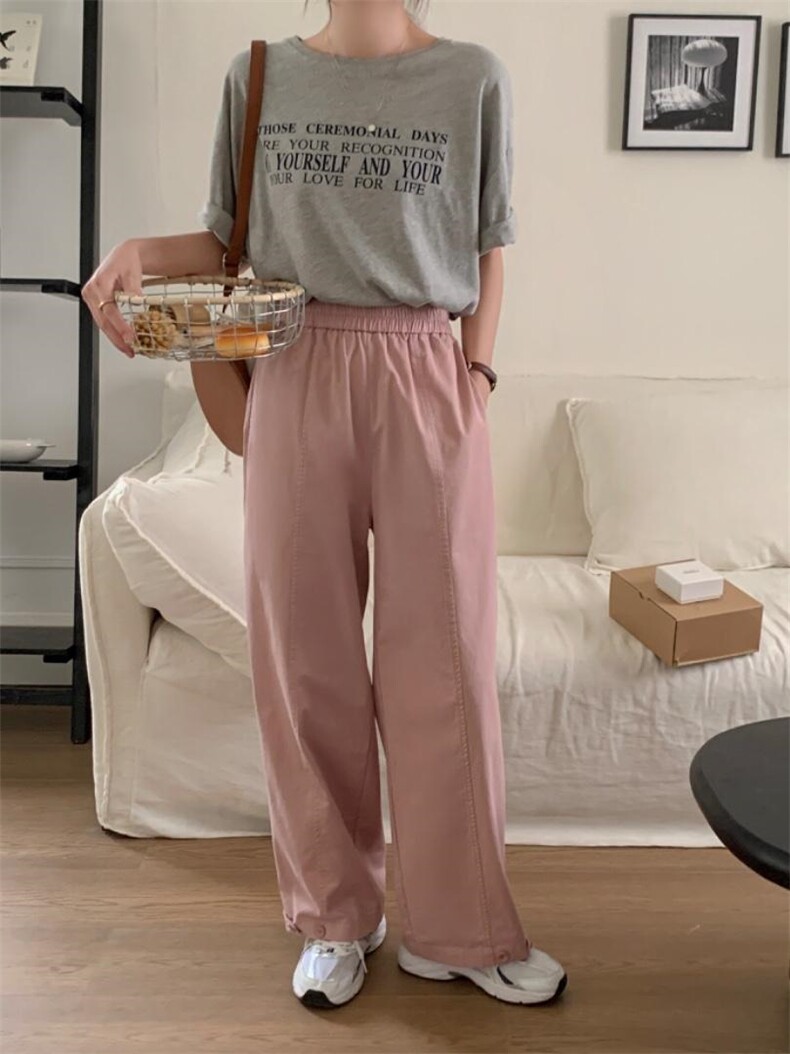 松紧腰直筒裤包容性强，其它，DAP