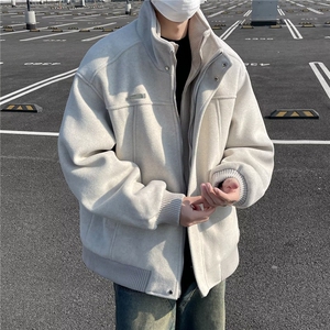 秋冬季美式复古麂皮绒外套男女宽松休闲百搭设计感小众棉衣外套潮图片