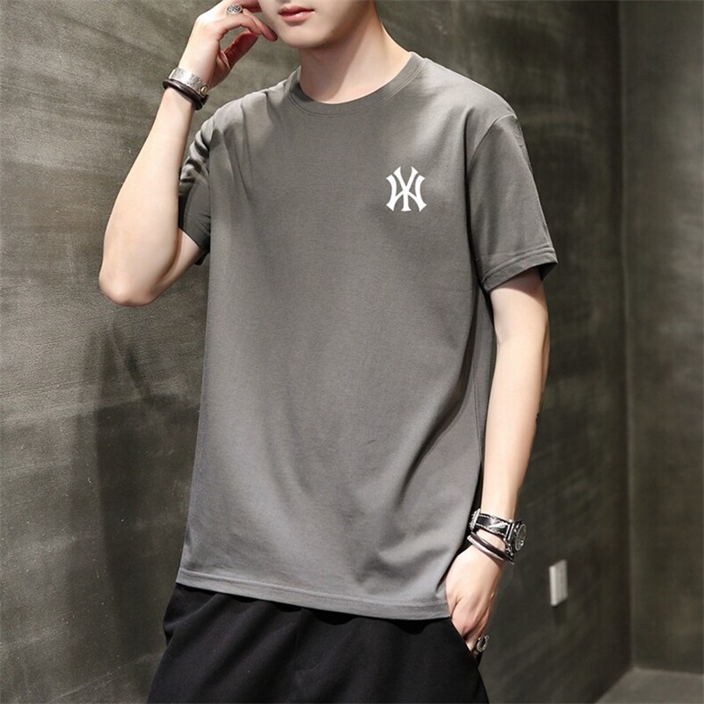 2025新款纯棉T恤字母潮男百搭休闲免烫T恤，男装T恤，星座1407
