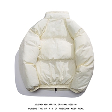 白底白鸭绒冬季潮流字母加厚保暖立领羽绒服外套YR233P195控258，男装羽绒服，电商A247-1