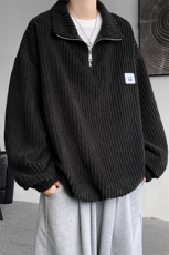 仓库大货DSA059-WY7870-p48控68立领半拉链大码百搭绒感卫衣，男装卫衣，电商A059