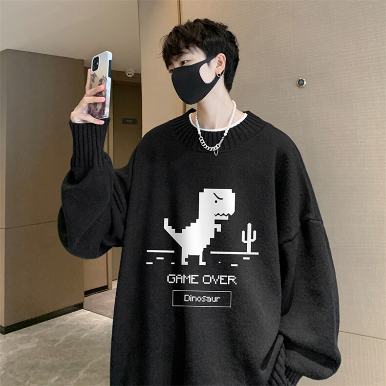 半高领毛衣男士大码针织衫男毛线衣男M18315-P45加绒款-P65,男装针织衫/毛衣,电商A040