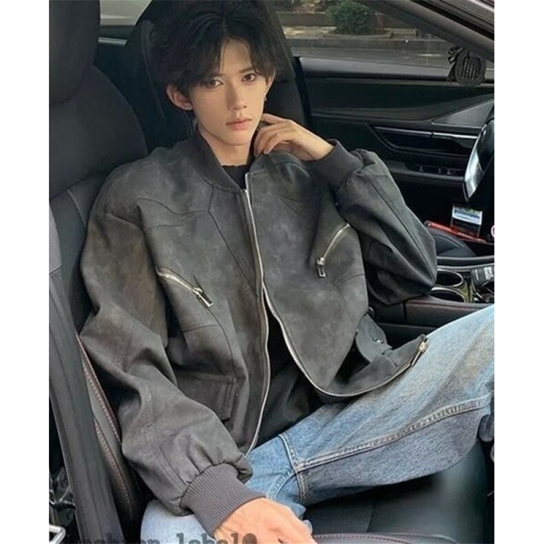 春季新款简约高档亨利领衬衫外套男宽松百搭休闲工装夹克JWT57,男装夹克,星座1116A（原606A-3）