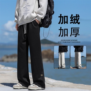 男生宽松直筒加绒冬季运动卫裤男士WK89-1常规特批28加绒特批33图片