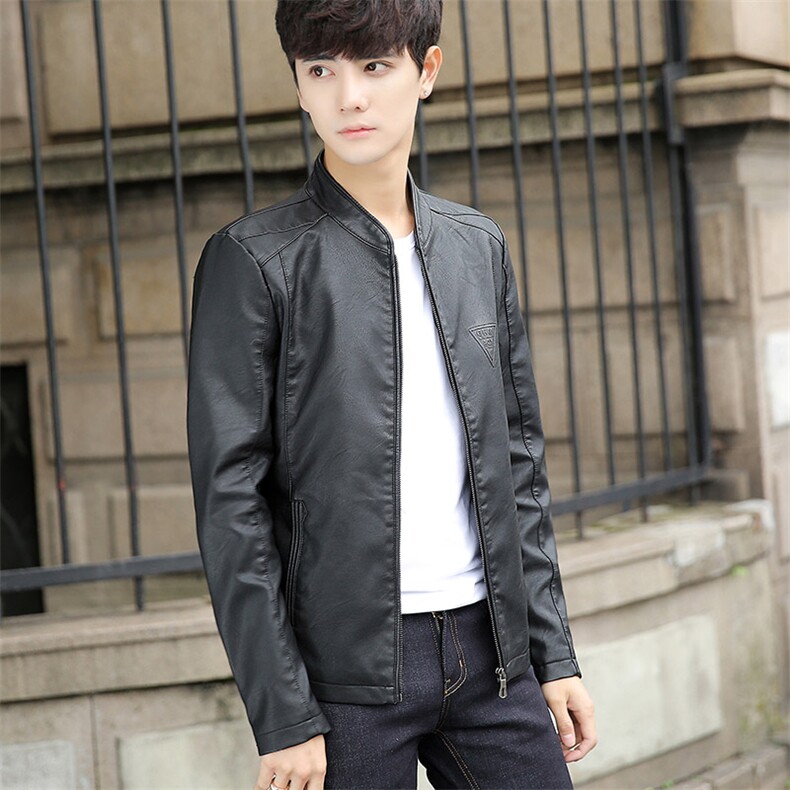 春秋季新款男式韩版修身立领PU皮衣夹克外套PY07BD268，男装皮衣，星座1508
