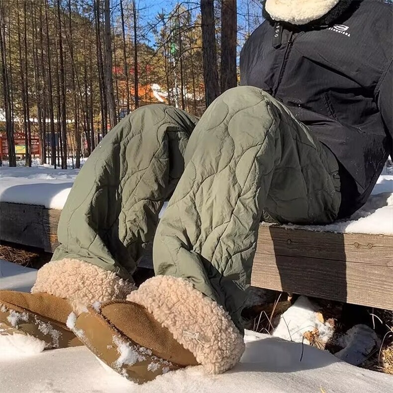 wassuphappy羊羔绒棉裤男款冬季潮牌加厚雪地裤保暖运动休闲裤子,男装休闲裤,星座218-1（原230）
