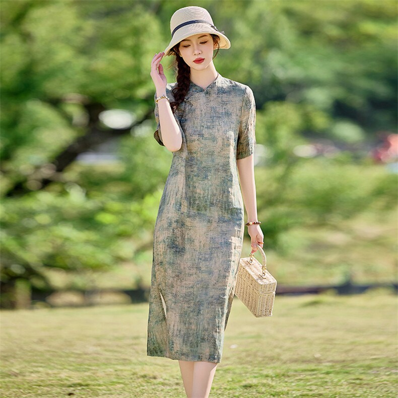 2026年春季苎麻文艺/优雅旗袍，女装汉服/婚纱/旗袍/礼服，江南依恋