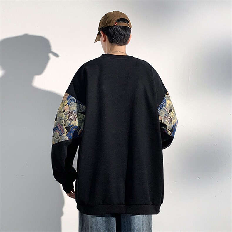 2025春季新款光影墙大码320克华棉刺绣卫衣M-5XHW23675-特P35,男装卫衣,电商A022
