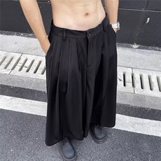 新中式夏季新款裙裤马面裙风裤子K2859P45，男装休闲裤，星座1116-2