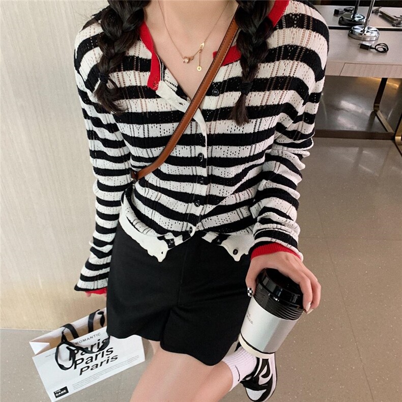 条纹开衫，其它，XTZ style