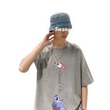 ！春夏新款纯棉宽松短袖T恤男士情侣体恤衫男DX12-P20，男装T恤，电商B367