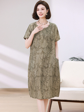 连衣裙女2024新款高端精致大码女装微胖穿搭气质裙子，女装连衣裙，忆绮罗