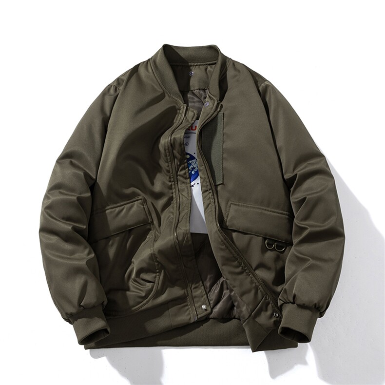 现货 三色带帽可拆卸秋冬飞行服棉服情侣装夹克潮牌炸街外套图片