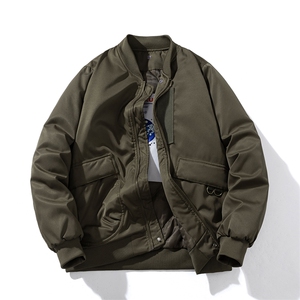 现货 三色带帽可拆卸秋冬飞行服棉服情侣装夹克潮牌炸街外套图片