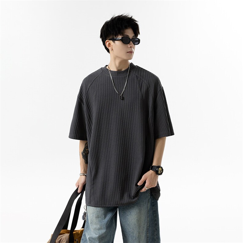 XZ809A/JL02/特P24/控48肌理感拼接圆领T恤,男装T恤,星座809A(原222-1)