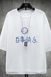Q11183-P30 春夏季七分袖t恤男大码五分袖男短袖中袖  展架图片