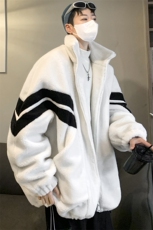 青少年羊羔毛绒外套男款冬季保暖棉衣棉服M8018P120控158，男装棉衣，电商A157