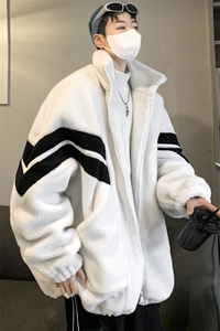 青少年羊羔毛绒外套男款冬季保暖棉衣棉服 M8018 P120 控158图片