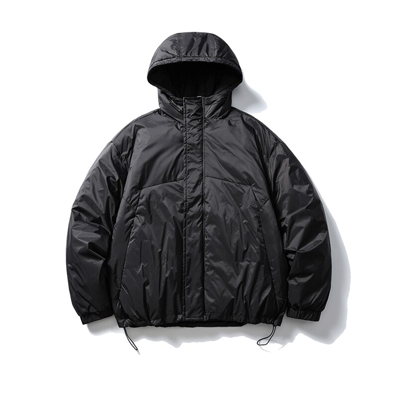 南夏乔装2025冬季新款日系格子暗纹白鸭绒90羽绒服纯色连帽羽绒袄,男装羽绒服,电商S006（B521）