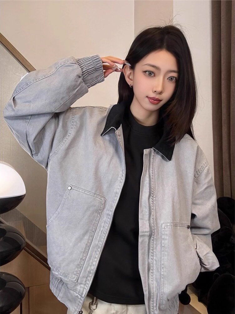翻领工装夹克男行政外套513AJK2506P65,男装夹克,星座513A
