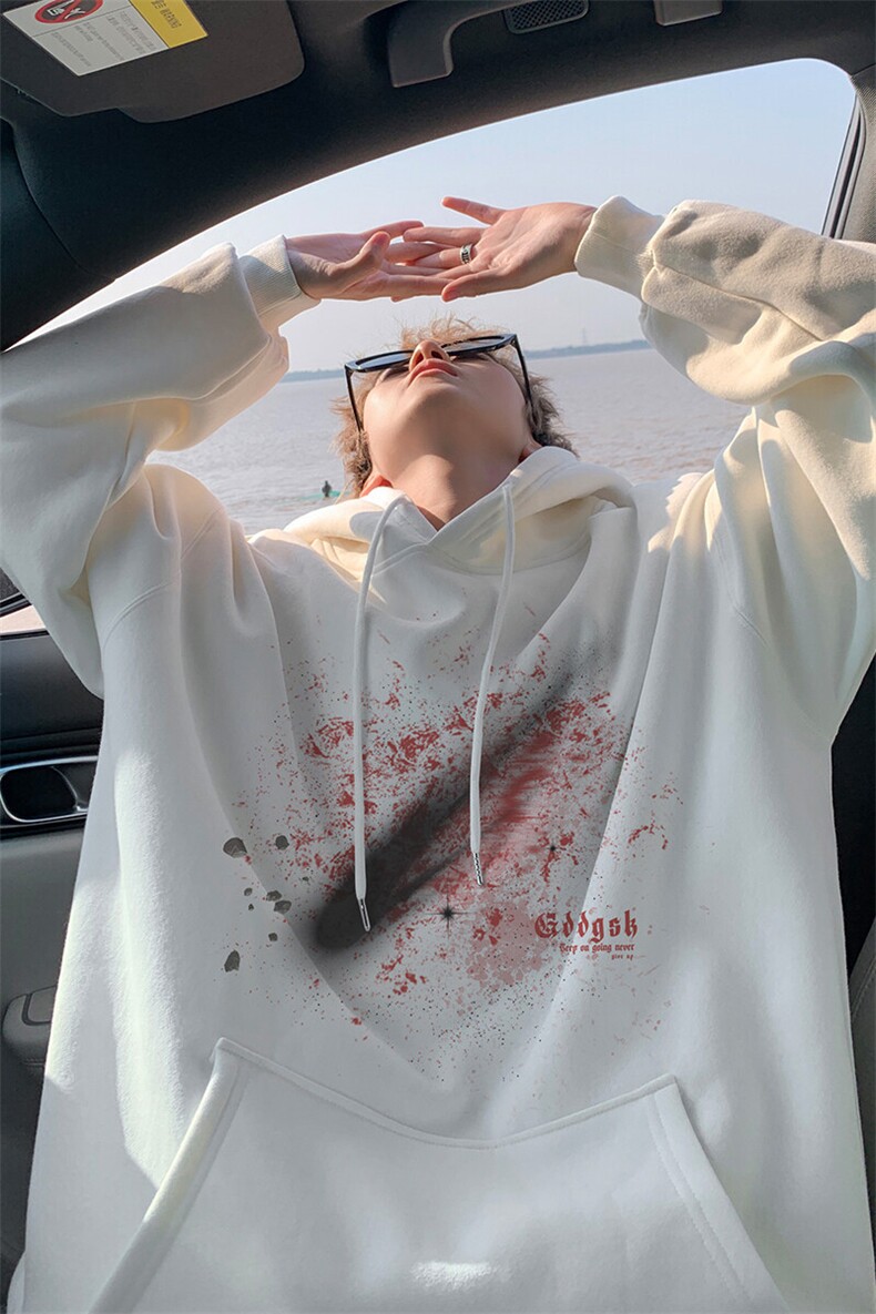 秋冬新款创意宽松连帽卫衣男WY00336,男装卫衣,电商B316