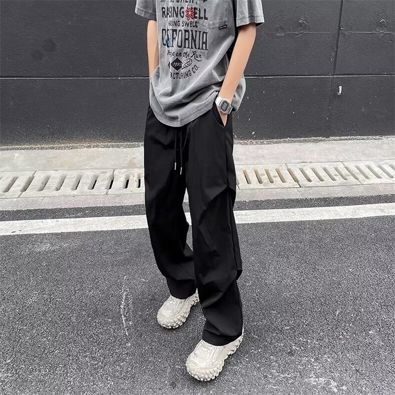 美式降落伞兵工装裤子男潮牌宽松休闲裤解构垂感长裤K5658-P32,男装休闲裤,星座412-2