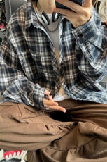 秋冬休闲潮流格子衬衫保暖加厚打底衫男C2158-特P32/C9732-特P40，男装衬衫，电商A007