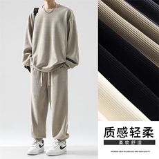 美式潮牌380克重磅条绒卫衣套装百搭束脚卫裤-TZ830特批92，男装休闲套装，星座718