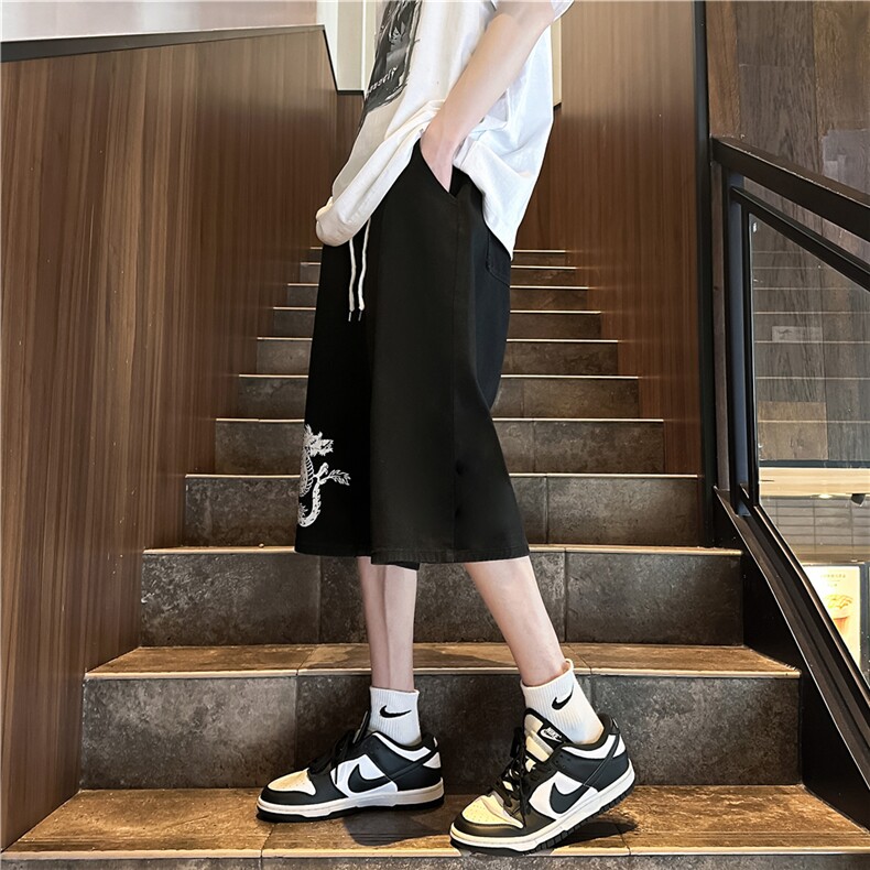 D2041-p48-控68现货风宽松cleanfit牛仔裤七分裤黑暗,男装牛仔裤,星座116