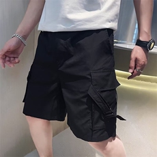 夏季运动裤工装短裤男生宽松篮球外穿冰丝薄款休闲裤港风新款，男装牛仔裤，星座1013
