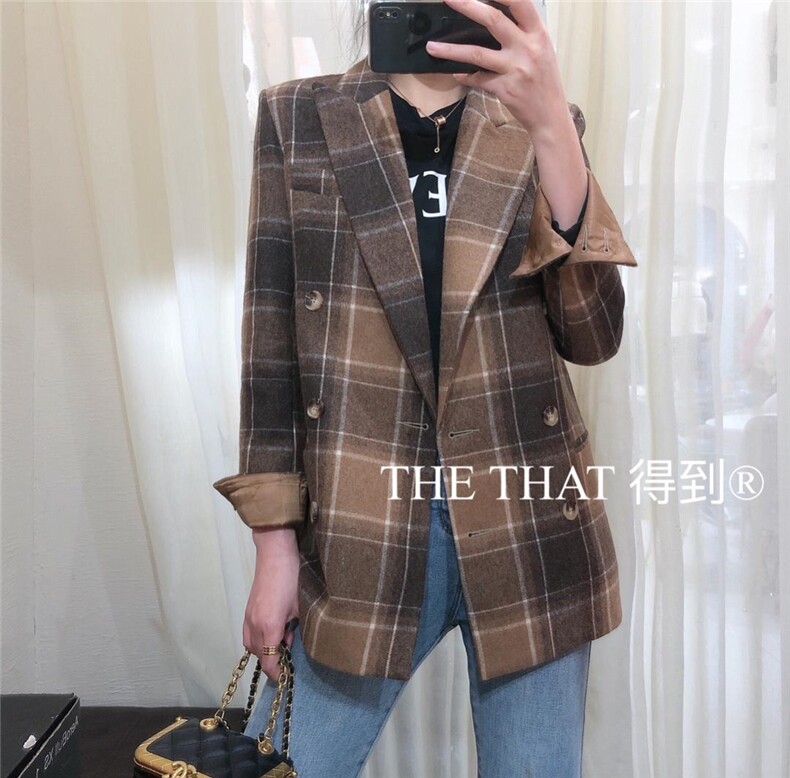 秋冬羊毛呢料西服外套，其它，得到THETHAT