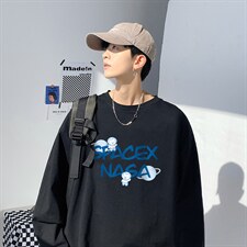 ！秋季打底衫男卫衣男潮流圆领纯棉长袖T恤男CX302-P25,男装T恤,电商B371